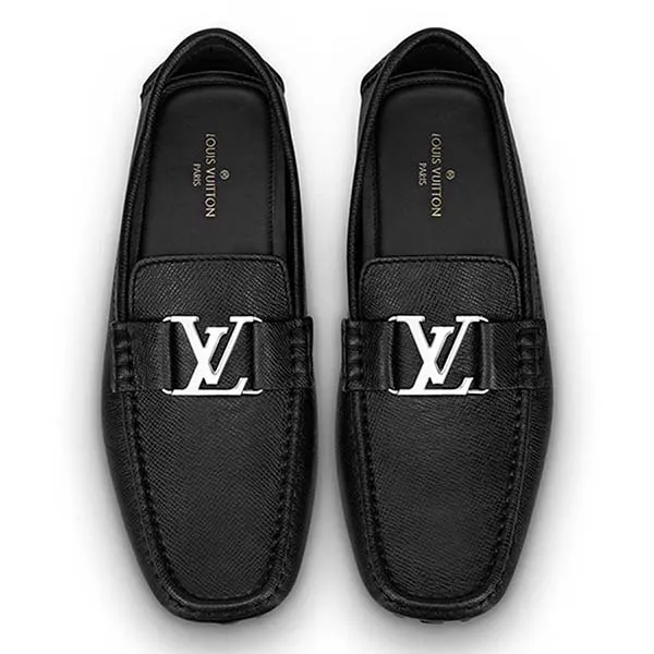 Giày Lười Nam Louis Vuitton LV Monte Carlo Black Silver 1A3K2O Màu Đen Size 41.5