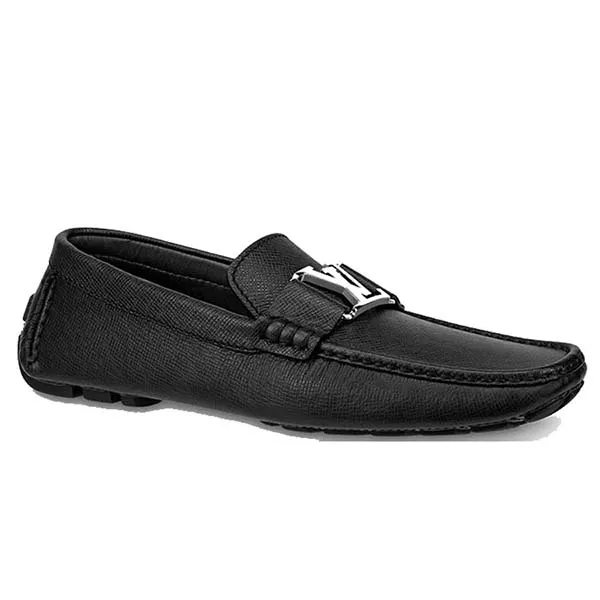 Giày Lười Nam Louis Vuitton LV Monte Carlo Black Silver 1A3K2O Màu Đen Size 41.5