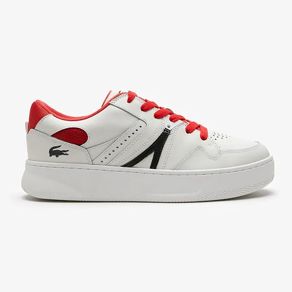 Giày Thể Thao Nam Lacoste Men's L005 Leather Colour-Pop Trainers Màu Trắng Phối Đỏ Size 42.5 - Giày - Vua Hàng Hiệu
