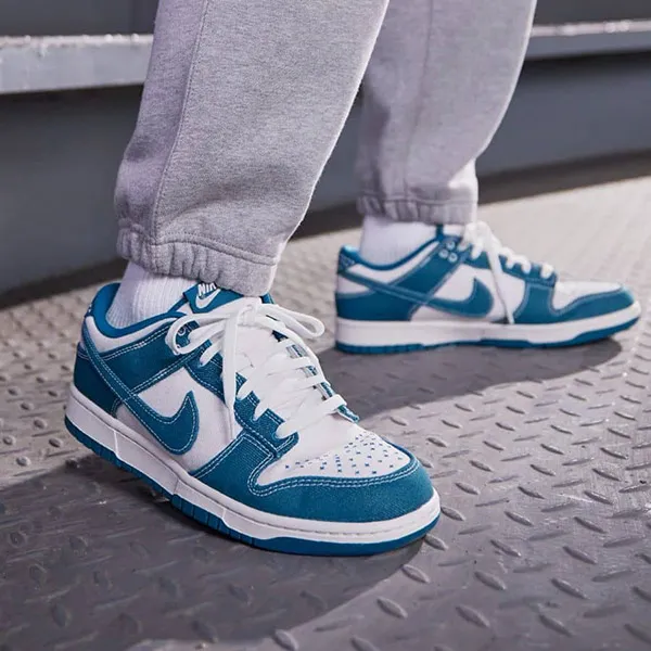 Giày Thể Thao Nam Nike Dunk Low Industrial Blue Sashiko DV0834-101 Màu Trắng Phối Xanh Size 42 - Giày - Vua Hàng Hiệu