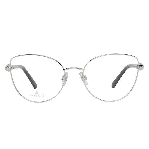 Gọng Kính Nữ Swarovski Cat Eye Metal Eyeglasses SK5340 016 Màu Đen/Bạc