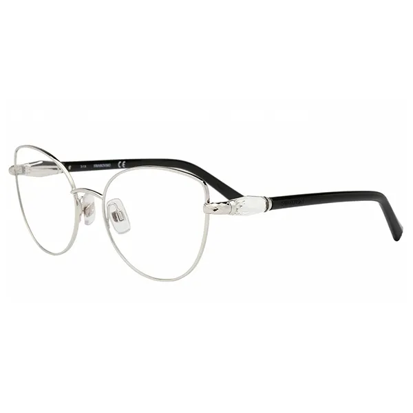 Gọng Kính Nữ Swarovski Cat Eye Metal Eyeglasses SK5340 016 Màu Đen/Bạc