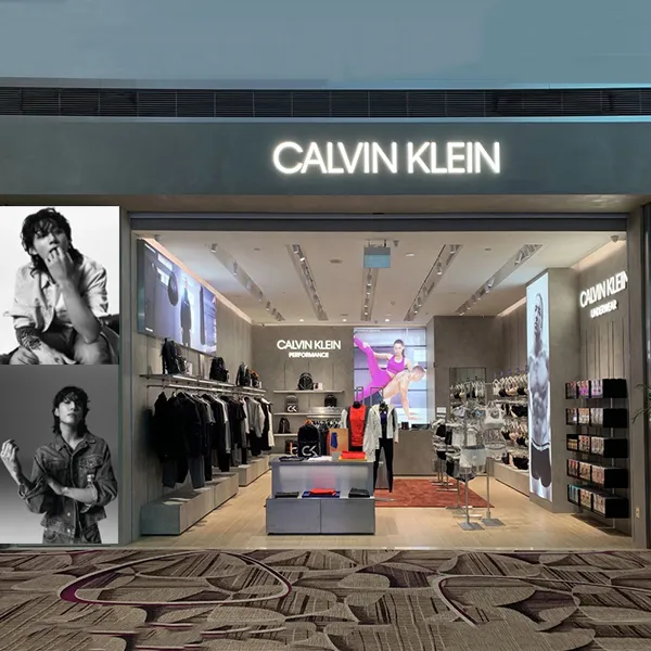 Áo Sơ Mi Nam Calvin Klein CK Men's Slim Fit Tonal Windowpane Short Sleeve Màu Xanh Navy Size XS - 2
