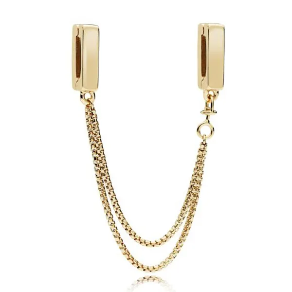 Hạt Vòng Charm Pandora Reflexions Safety chain 767601 Màu Vàng - Trang sức - Vua Hàng Hiệu