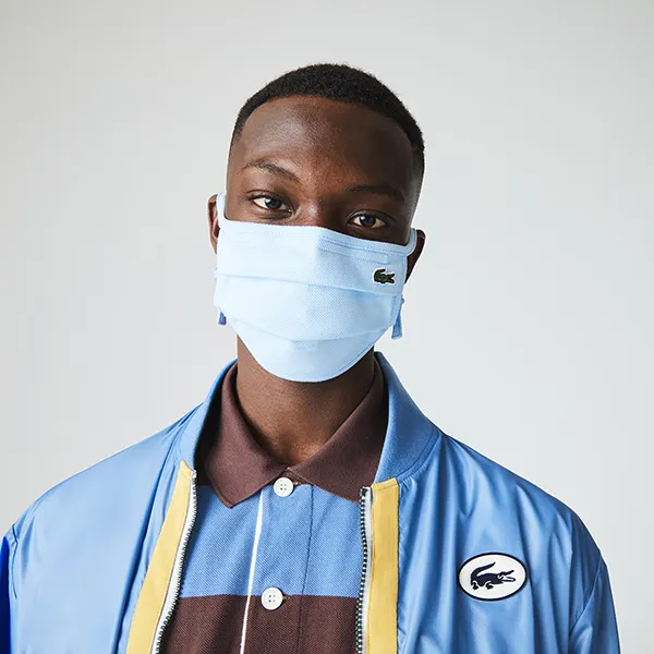 Khẩu Trang Lacoste Adjustable Face Mask RF6767 T01 Màu Xanh Da Trời Size M