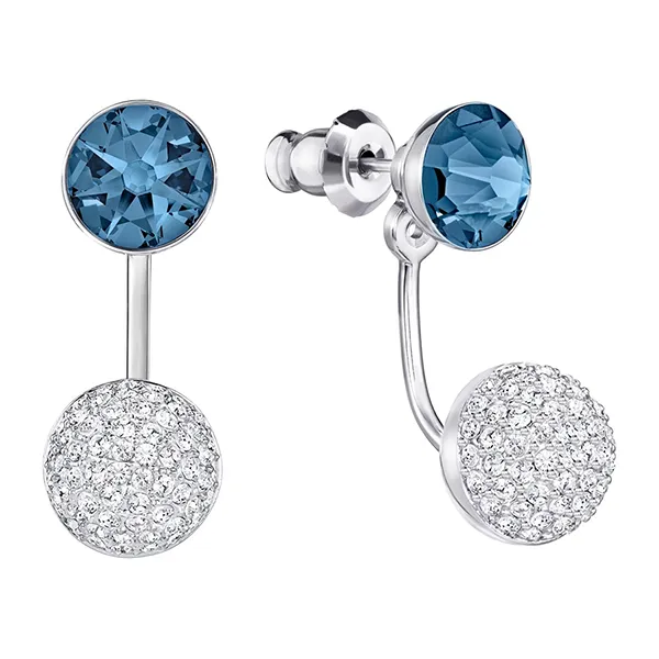 Khuyên Tai Nữ Swarovski Forward Earring Jackets In Blue Palladium Plating 5528514 Màu Xanh Bạc