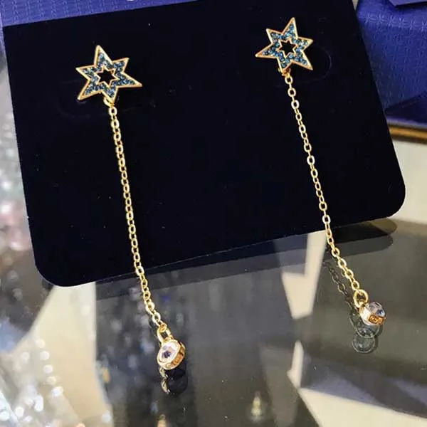 Khuyên Tai Nữ Swarovski Mastery Women's Earring 5416585 Màu Vàng Xanh