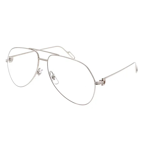 Kính Mắt Cận Cartier CT0116O 002 Màu Bạc - Kính mắt - Vua Hàng Hiệu