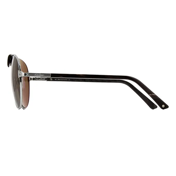 Kính Mát Cartier Buffalo Polarised Sunglasses CT0096S 005 Màu Nâu
