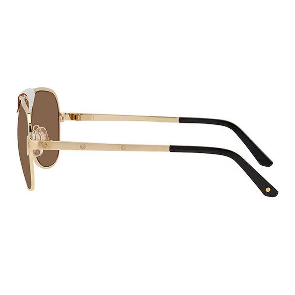 Kính Mát Nam Cartier Brown Pilot Men's Sunglasses CT0165S 010 Màu Nâu