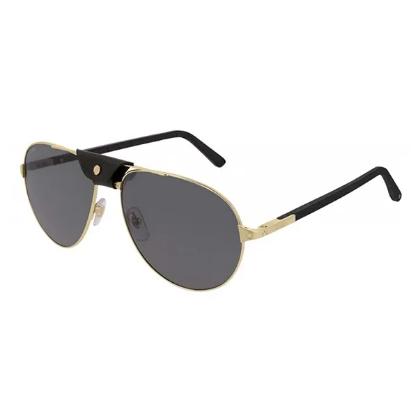 Kính Mát Nam Cartier Sunglasses CT0096S 001 Màu Xám - Kính mắt - Vua Hàng Hiệu