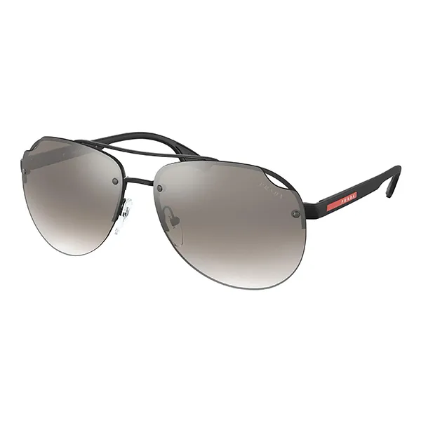 Kính Mát Nam Prada Men Linea Rossa 61mm Matte Black Sunglasses PS-52VS-1BO5O0 Màu Xám Tráng Gương