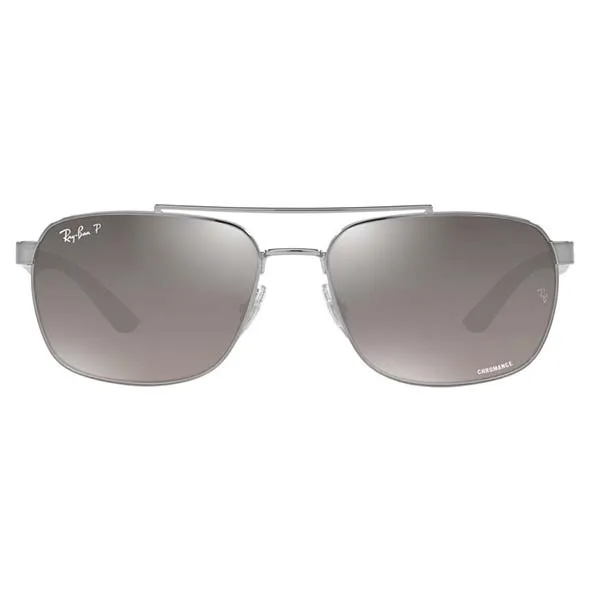 Kính Mát Nam Rayban Polarized Grey Chromance Rectangular Men's Sunglasses RB3701 004/5J 59 Màu Xám - Kính mắt - Vua Hàng Hiệu