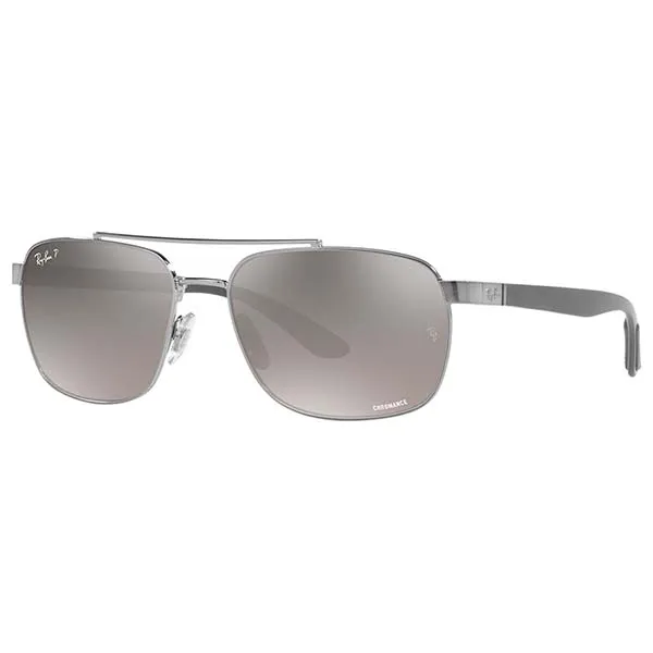 Kính Mát Nam Rayban Polarized Grey Chromance Rectangular Men's Sunglasses RB3701 004/5J 59 Màu Xám - Kính mắt - Vua Hàng Hiệu