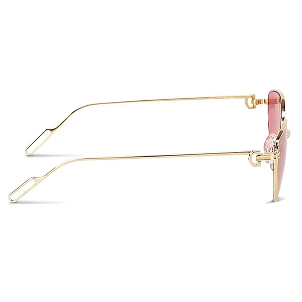 Kính Mát Nữ Cartier Cat Eye Sunglasses CT0155S 003 Màu Hồng - Kính mắt - Vua Hàng Hiệu