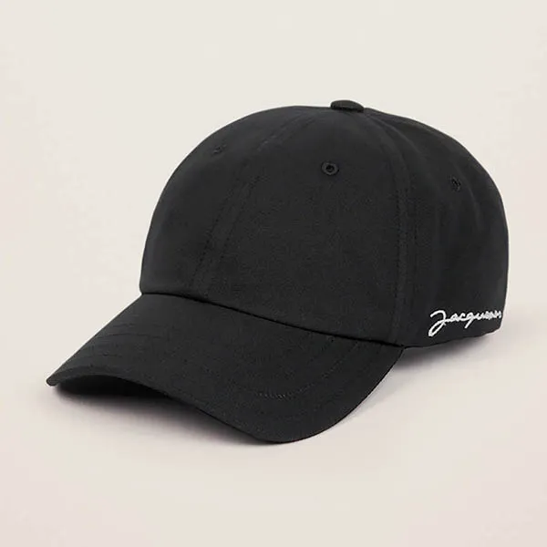 Mũ Jacquemus La Casquette Le Papier Signature Baseball Cap Màu Đen Size 58