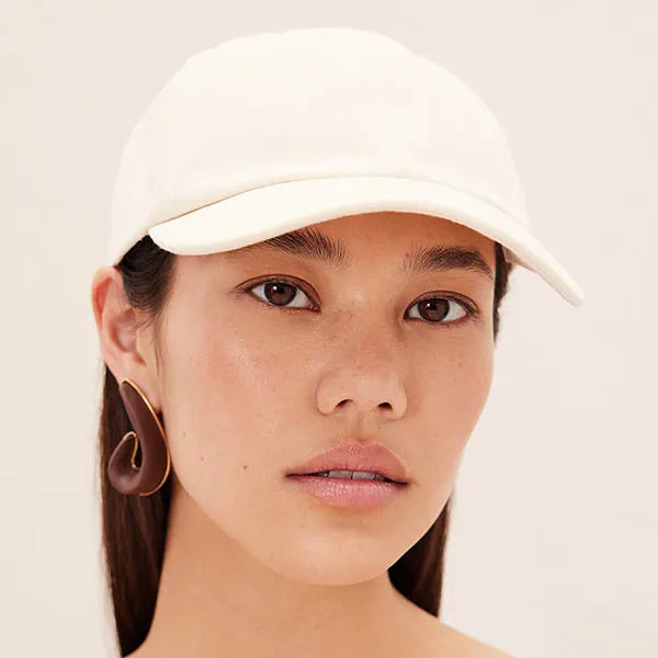 Mũ Jacquemus La Casquette Le Papier Signature Baseball Cap Màu Trắng Kem Size 56