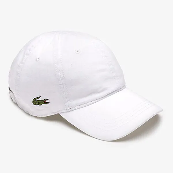 Mũ Nam Lacoste Men's Basic Side Croc Cap RK9811001 Màu Trắng