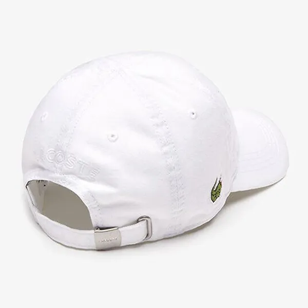 Mũ Nam Lacoste Men's Basic Side Croc Cap RK9811001 Màu Trắng