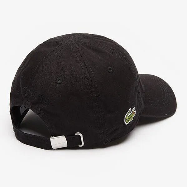 Mũ Nam Lacoste Men's Basic Side Croc Cap RK9811031 Màu Đen