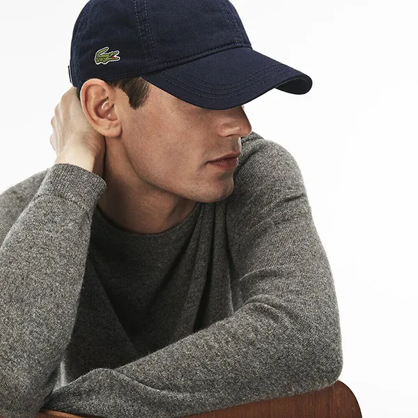Mũ Nam Lacoste Mens Side Croc Cap RK9811166 Màu Xanh Đen
