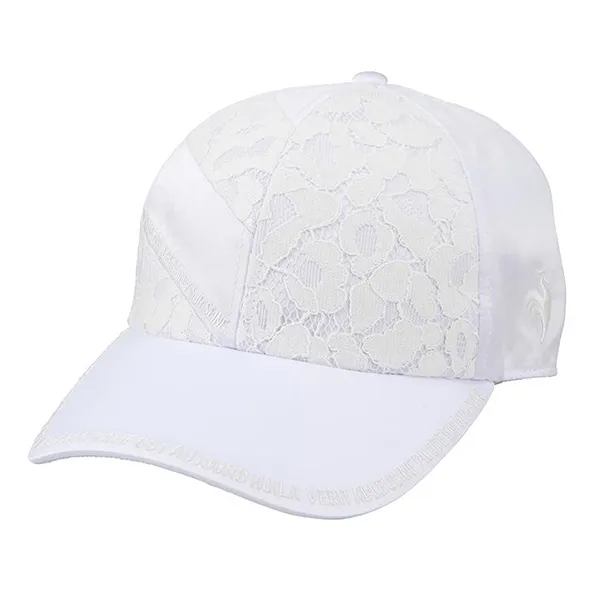 Mũ Nữ Le Coq Sportif Cap With Lace Ribbon QGCVJC05W Màu Trắng