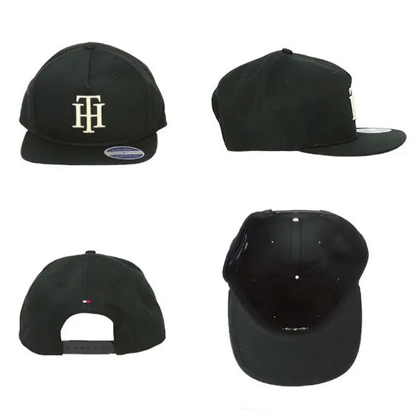 Mũ Tommy Hilfiger Francesco TH Flat Brim Cap Deep Black Màu Đen - Mũ nón - Vua Hàng Hiệu