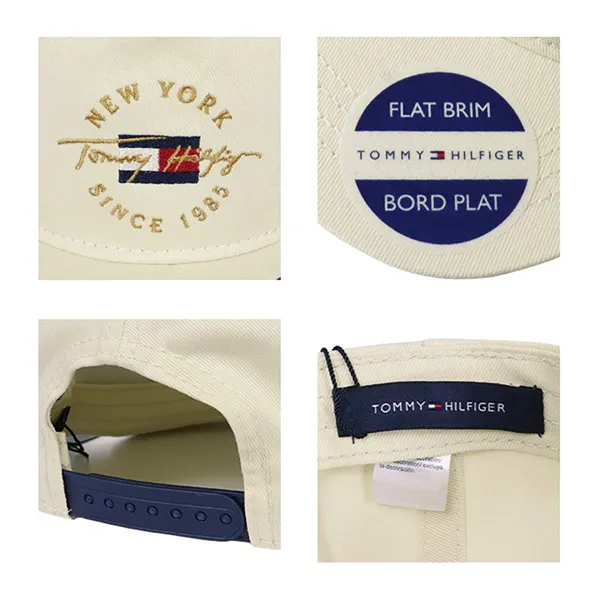 Mũ Tommy Hilfiger Unisex Logo Snapback Cap Màu Kem - Mũ nón - Vua Hàng Hiệu