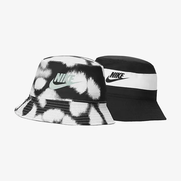 Mũ Trẻ Em Nike Older Kids' Reversible Bucket Hat DQ9922-010 Màu Đen Trắng - Mũ nón - Vua Hàng Hiệu