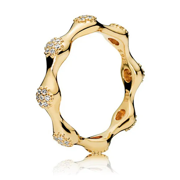Nhẫn Nữ Pandora Pavé Modern LovePods Ring 167295CZ Màu Vàng Gold - Trang sức - Vua Hàng Hiệu