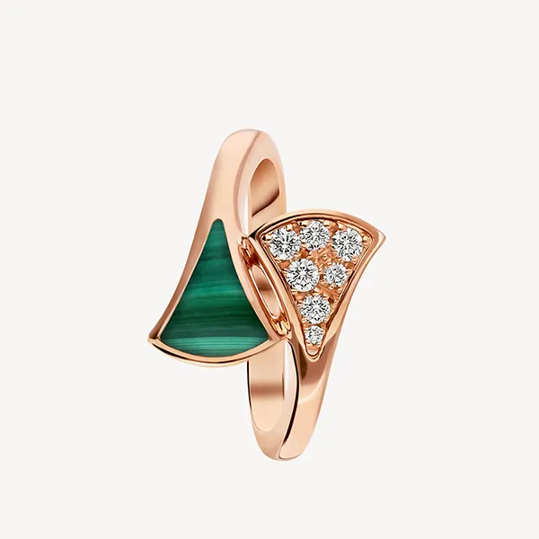 Nhẫn Nữ Jewery Luxury Divas' Dream 18K Rose Gold Ring Màu Xanh Phối Vàng Hồng - Trang sức - Vua Hàng Hiệu