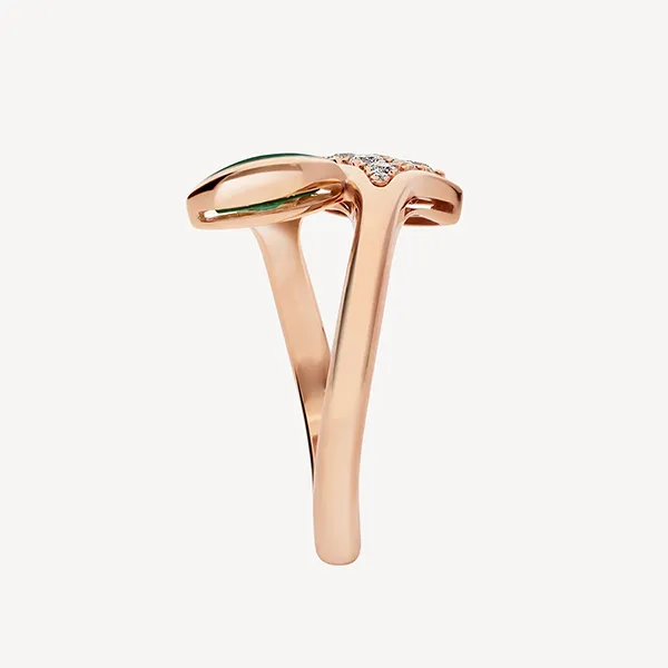 Nhẫn Nữ Jewery Luxury Divas' Dream 18K Rose Gold Ring Màu Xanh Phối Vàng Hồng - Trang sức - Vua Hàng Hiệu