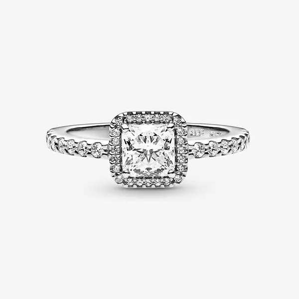 Nhẫn Nữ Pandora Square Sparkle Halo Ring 198863C01 Màu Bạc Size 50 - Trang sức - Vua Hàng Hiệu