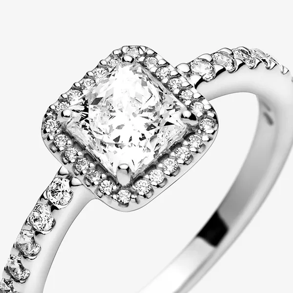 Nhẫn Nữ Pandora Square Sparkle Halo Ring 198863C01 Màu Bạc Size 50 - Trang sức - Vua Hàng Hiệu
