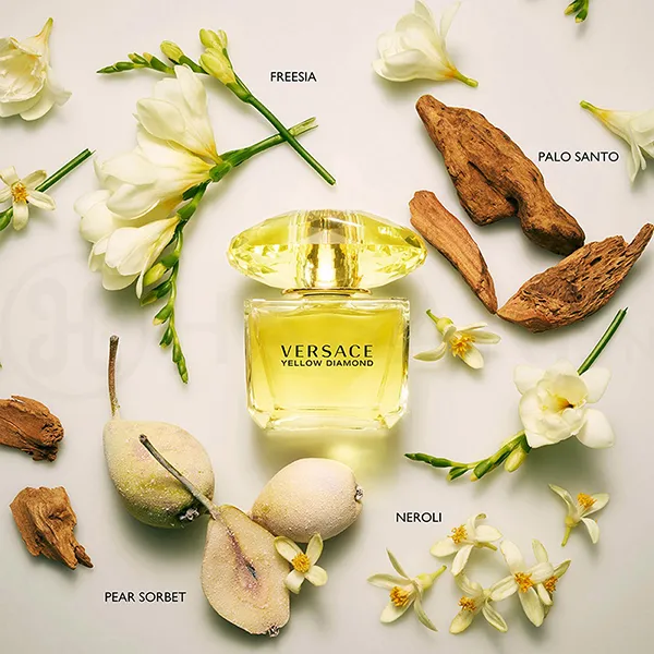 Set Nước Hoa Nữ Versace Yellow Diamond Piece Gift Set 4 Món (EDT 90ml + Body Lotion 100ml + Shower Gel 100ml + Túi) - Nước hoa - Vua Hàng Hiệu