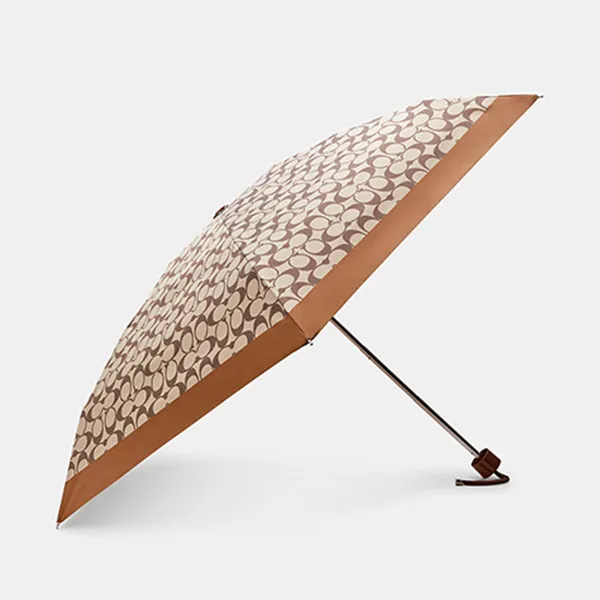Ô Coach UV Protection Signature Mini Umbrella C4322 Màu Nâu
