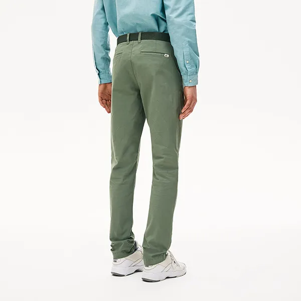 Quần Dài Nam Lacoste Men's Slim Fit Stretch Gabardine Chino Pants HH9553S86 Màu Xanh Rêu Size 38/34