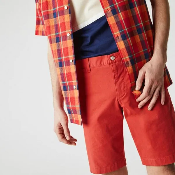 Quần Short Nam Lacoste FH954267G Màu Đỏ Hồng Size 38
