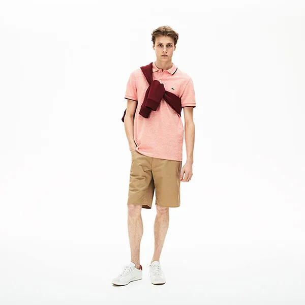 Quần Short Nam Lacoste Khaki FH480202S Màu Vàng Cát Size 42