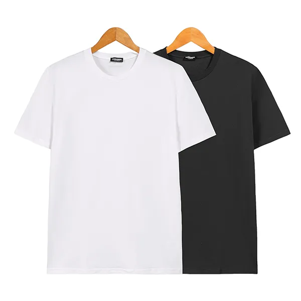 Set 2 Áo Phông Nam Dsquared2 Cotton T-Shirt DCX200030000 Màu Đen+Trắng Size L