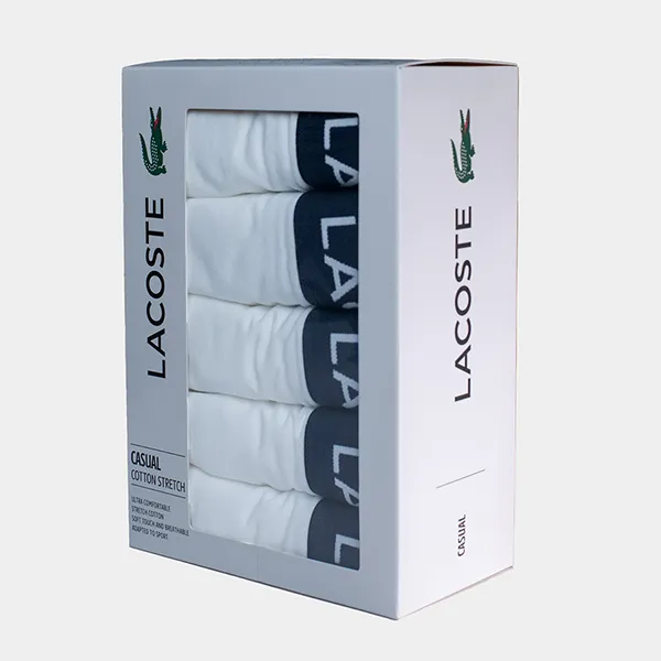 Set 5 Quần Lót Nam Lacoste Men's 5-pack Stretch Cotton Trunk 5H5203-51 Màu Trắng Size 3 - Thời trang - Vua Hàng Hiệu