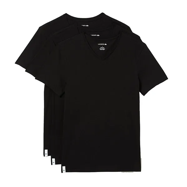 Set Áo Thun Nam Lacoste Men's TShirt Z Neckline In Shape Of V Three-Pack TH3374031 Màu Đen Size 5 - Thời trang - Vua Hàng Hiệu