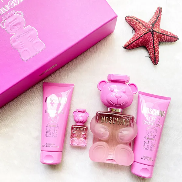 Set Nước Hoa Nữ Moschino Toy 2 Bubble Gum EDT + Sữa Tắm + Dưỡng Thể Set 4 Món - Nước hoa - Vua Hàng Hiệu