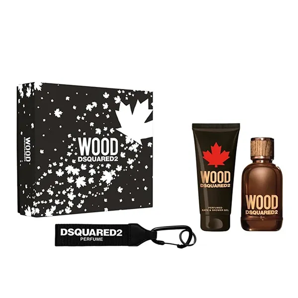 Set Nước Hoa Nam Dsquared2 Wood Pour Homme 3 Món (EDT 100ml, Sữa Tắm Shower Gel 100ml, Móc khoá) - Nước hoa - Vua Hàng Hiệu