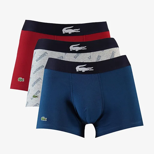 Set Quần Lót Nam Lacoste Pack of 3 Plain And Printed Casual Boxer Briefs (3 Chiếc) 5H1774YJB Size 5 - Thời trang - Vua Hàng Hiệu