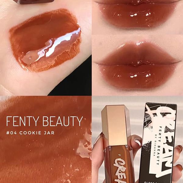 Son Bóng Fenty Beauty By Rihanna Gloss Bomb Cream Color Drip Lip Cream 04 Cookie Jar Màu Nâu Cam - 3