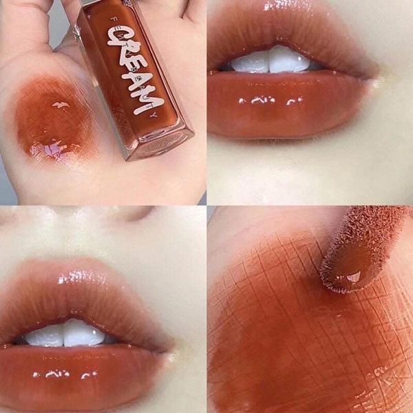 Son Bóng Fenty Beauty By Rihanna Gloss Bomb Cream Color Drip Lip Cream 04 Cookie Jar Màu Nâu Cam - 4