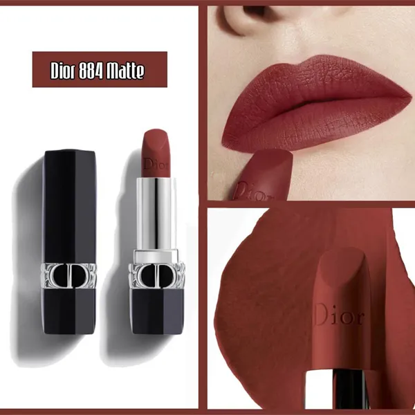 Son Dior Rouge Dior Matte 884 Célèbre Màu Đỏ Đất