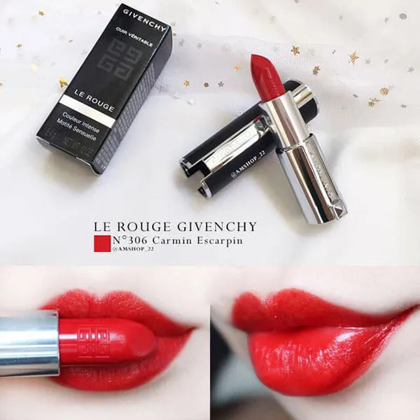 Son Givenchy N306 Carmin Escarpin Mini Màu Đỏ Tươi