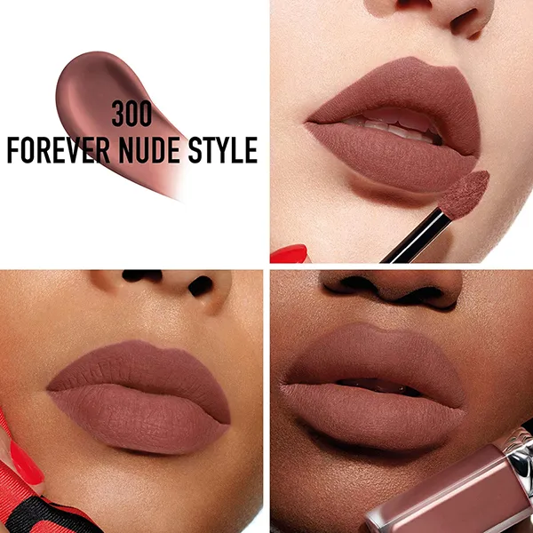 Son Kem Dior Rouge Forever Liquid 300 Forever Nude Style Màu Hồng Nâu